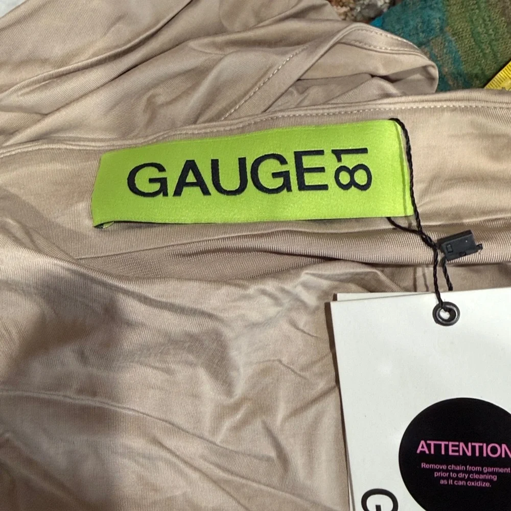 NWT Gauge81 Himeji Cupro quicksand mini skirt